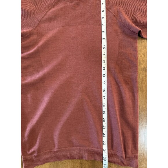 Thermal Training Long Sleeve Top Maroon Wool Blend Seamless Compression L - Picture 8 of 9